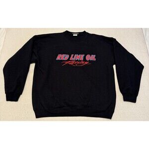 Vintage Red Line Oil Racing Crewneck Sweatshirt Mens Size L Hanes NASCAR Y2K